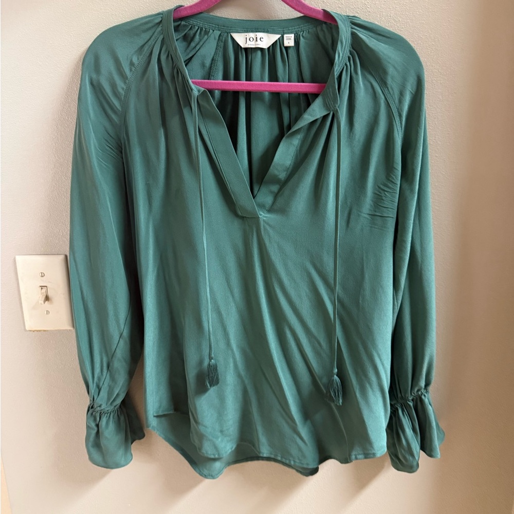 Joie Teal Long Sleeve Blouse